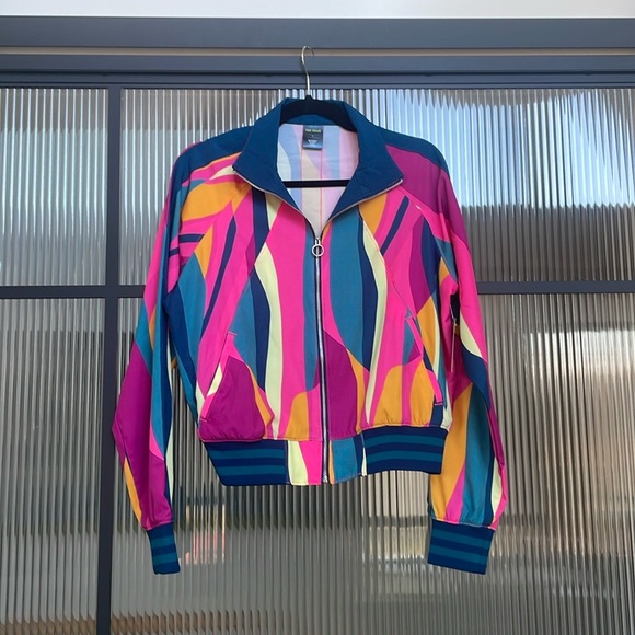 NEW Tek Gear X Barbara Clarke Ruiz Pink Abstract Tracksuit Jacket - Picture 1 of 7